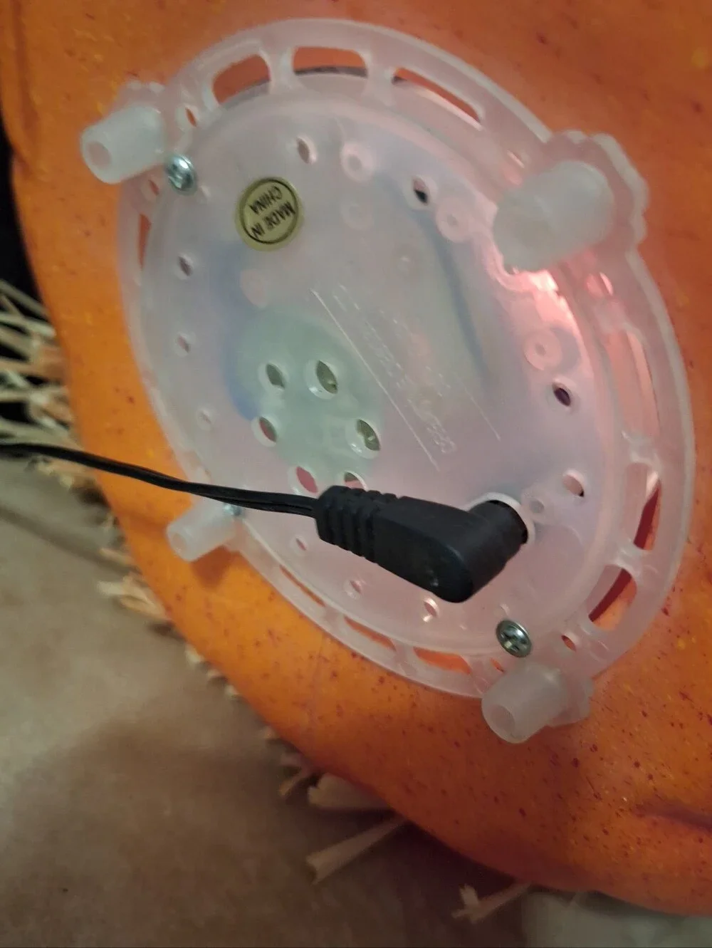 Fiber optic Halloween Jack-o'-Lantern Scarecrow Pumpkin Light Indoor Corded Fall